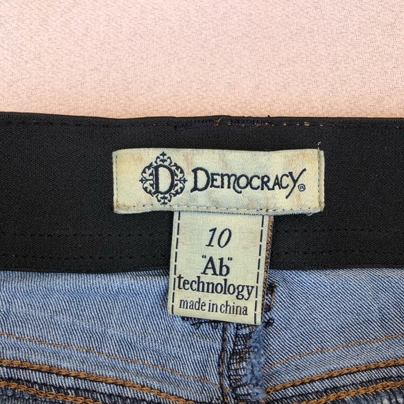 Democracy Ab Technology Stretchy Tummy Slim Mid Rise Medium Wash Skinny Jeans 10 - Picture 8 of 16